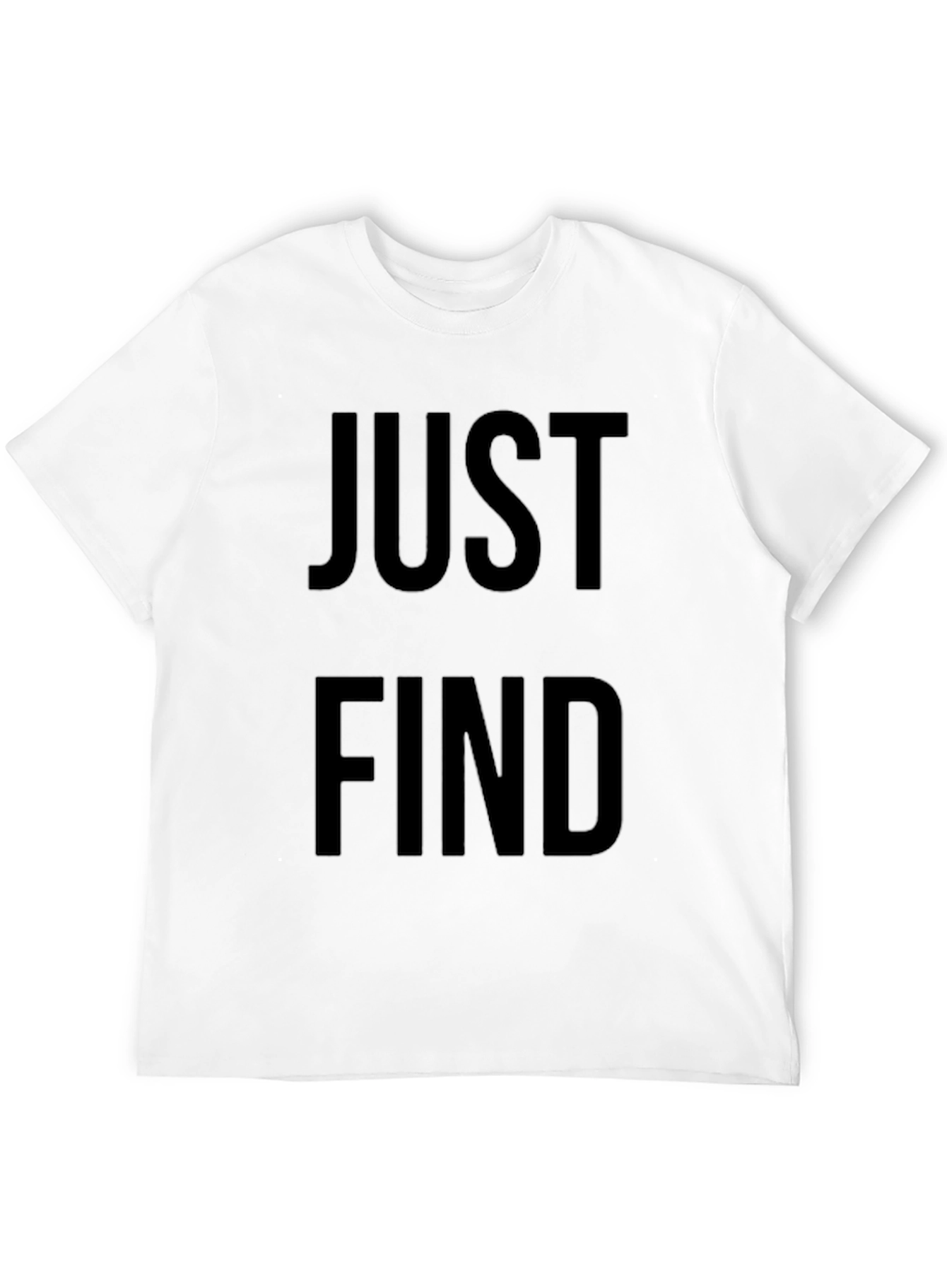 Just Find Black Graphic T-Shirt