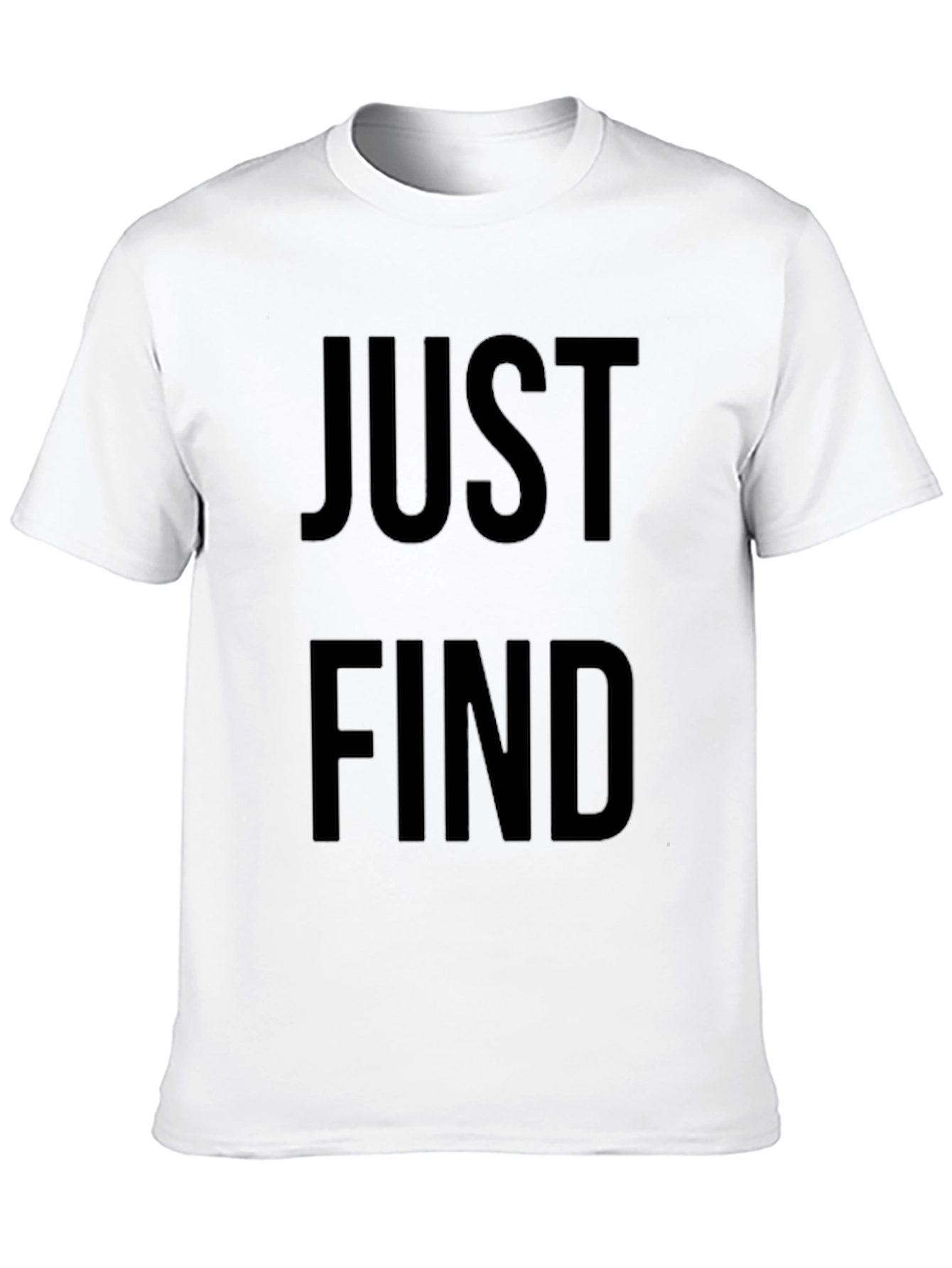 Just Find Black Graphic T-Shirt