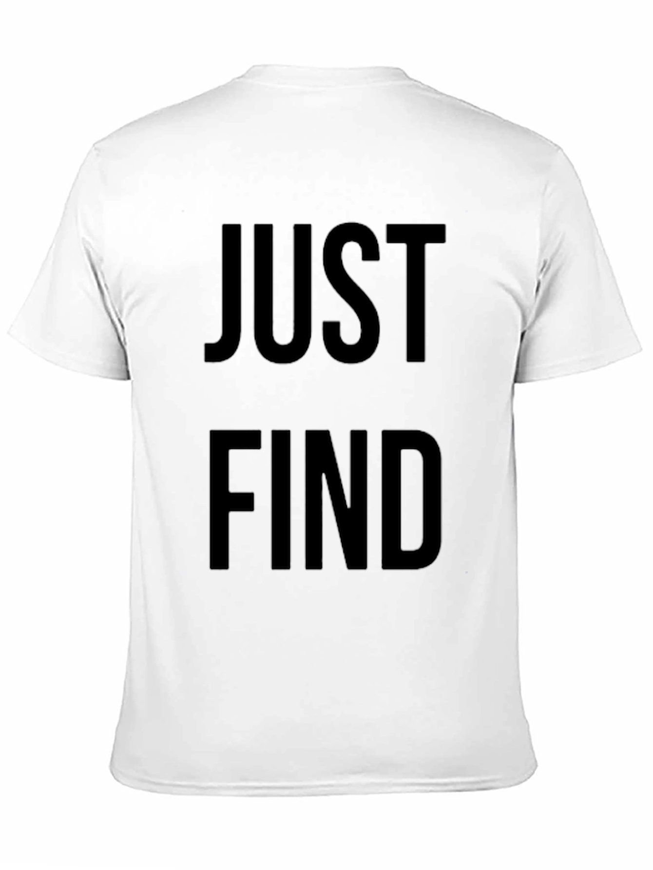 Just Find Black Graphic T-Shirt