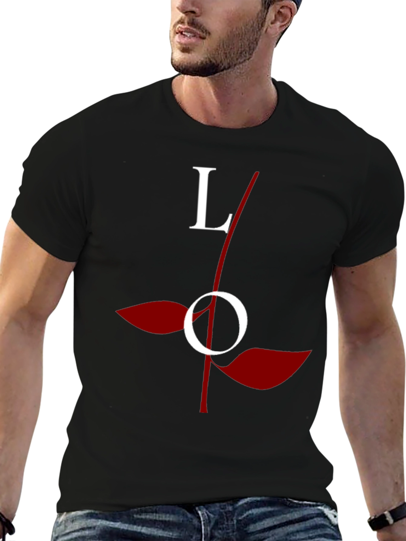 Love Rose Graphic Tee - Stylish Black Cotton T-Shirt