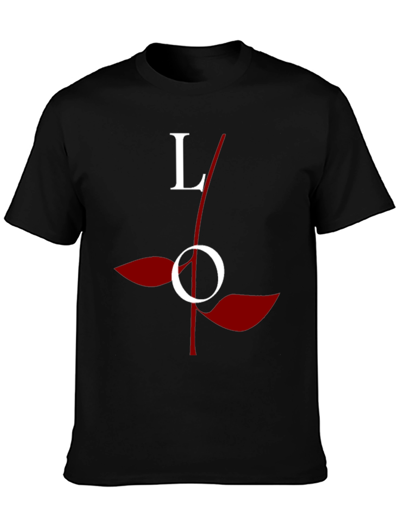 Love Rose Graphic Tee - Stylish Black Cotton T-Shirt