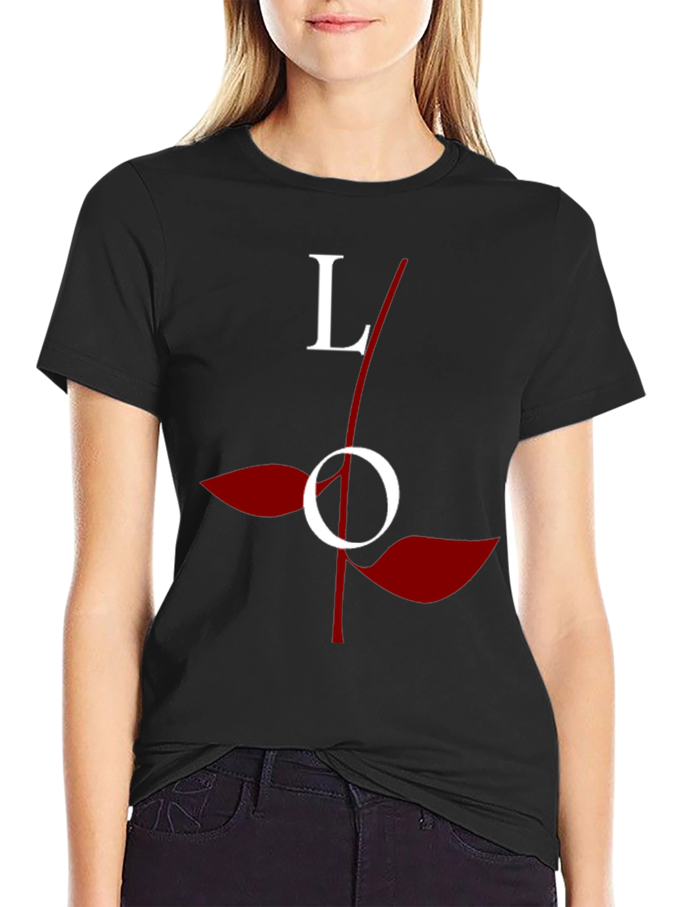 Love Rose Graphic Tee - Stylish Black Cotton T-Shirt