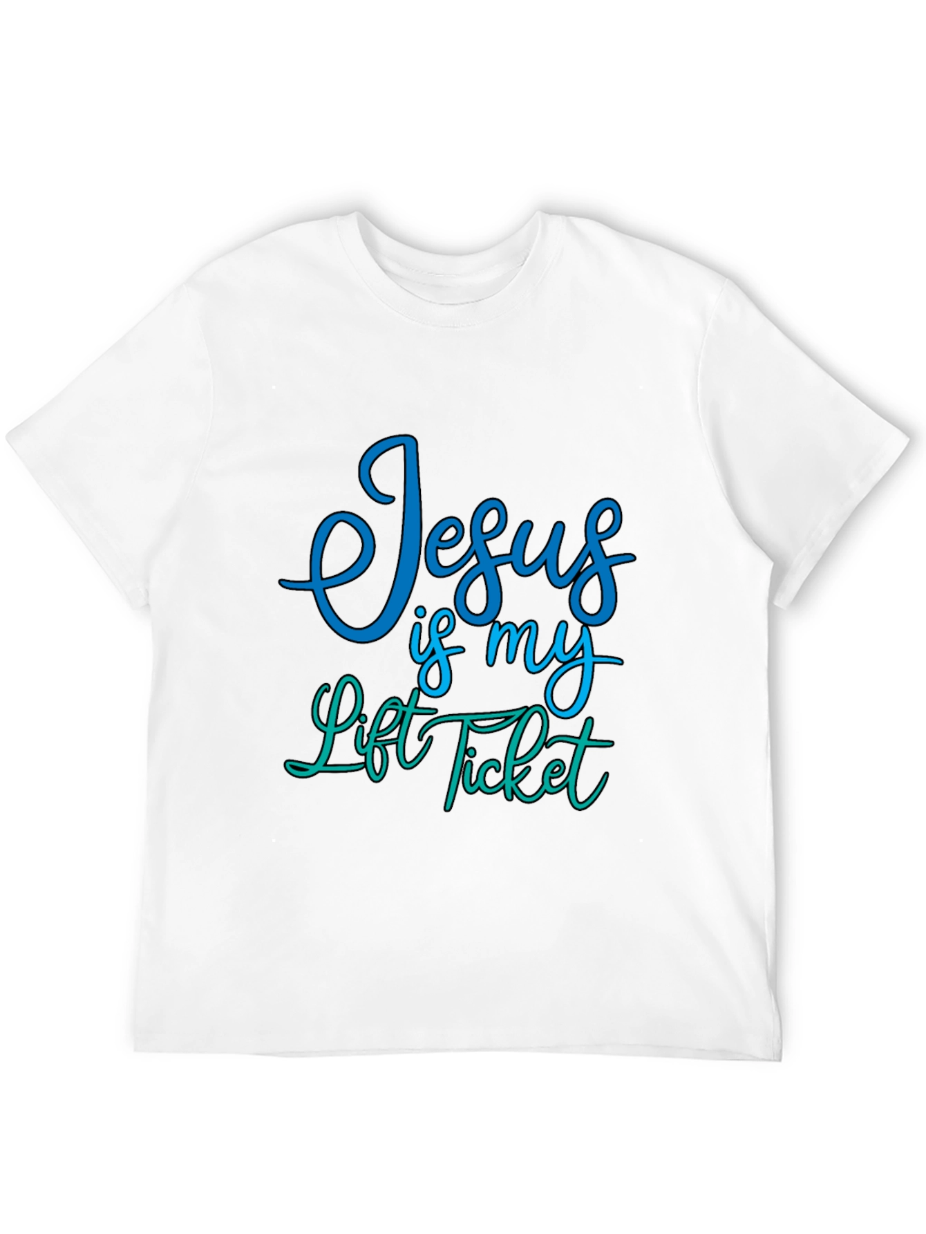 Jesus Is My Lift Ticket Graphic Tee - Black