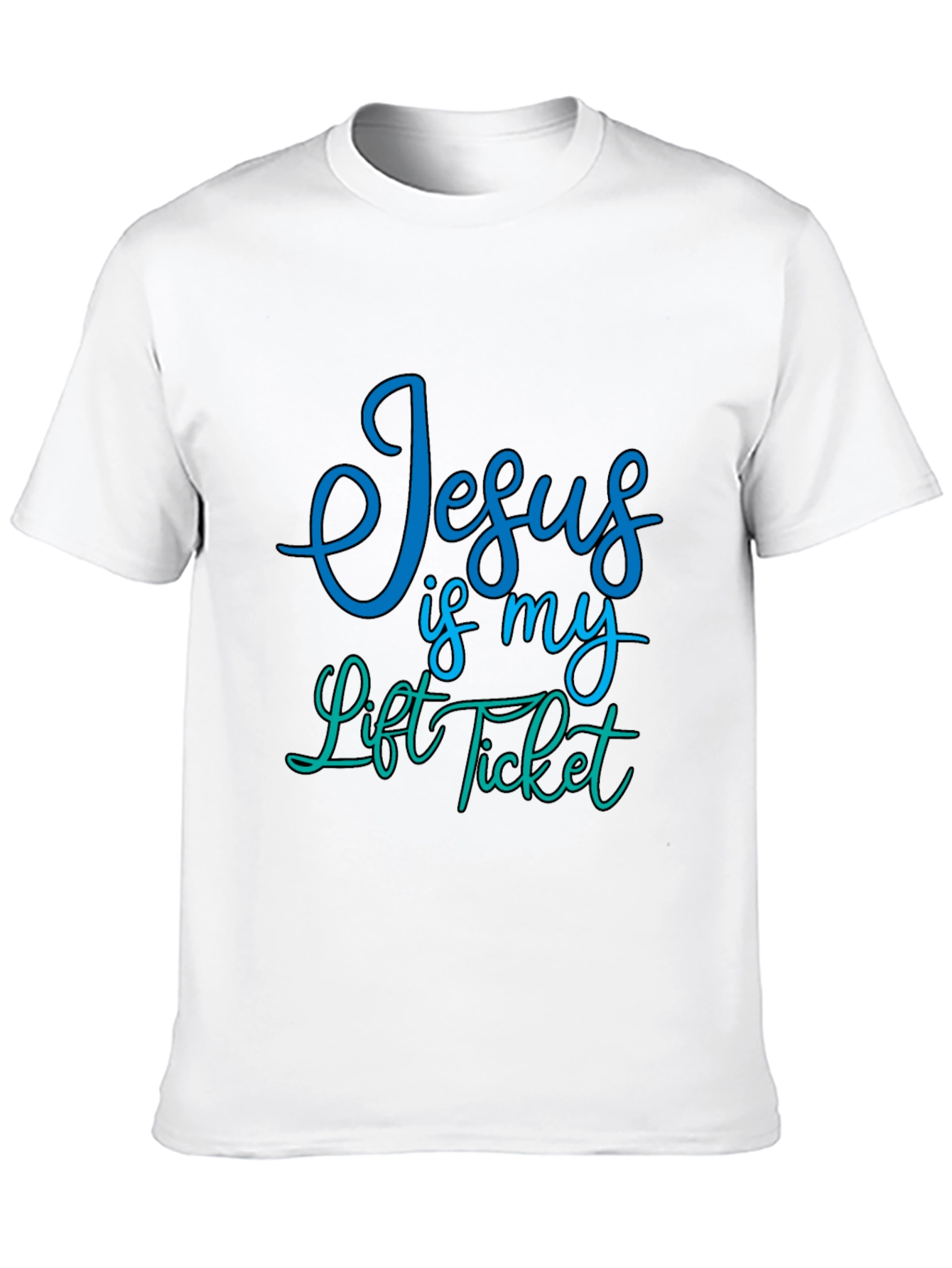 Jesus Is My Lift Ticket Graphic Tee - Black
