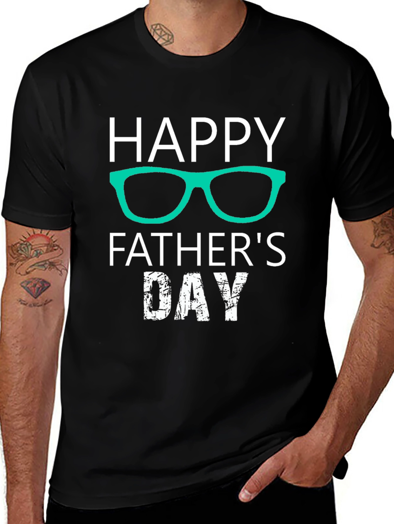 Happy Fathers Day T-Shirt - Glasses Design