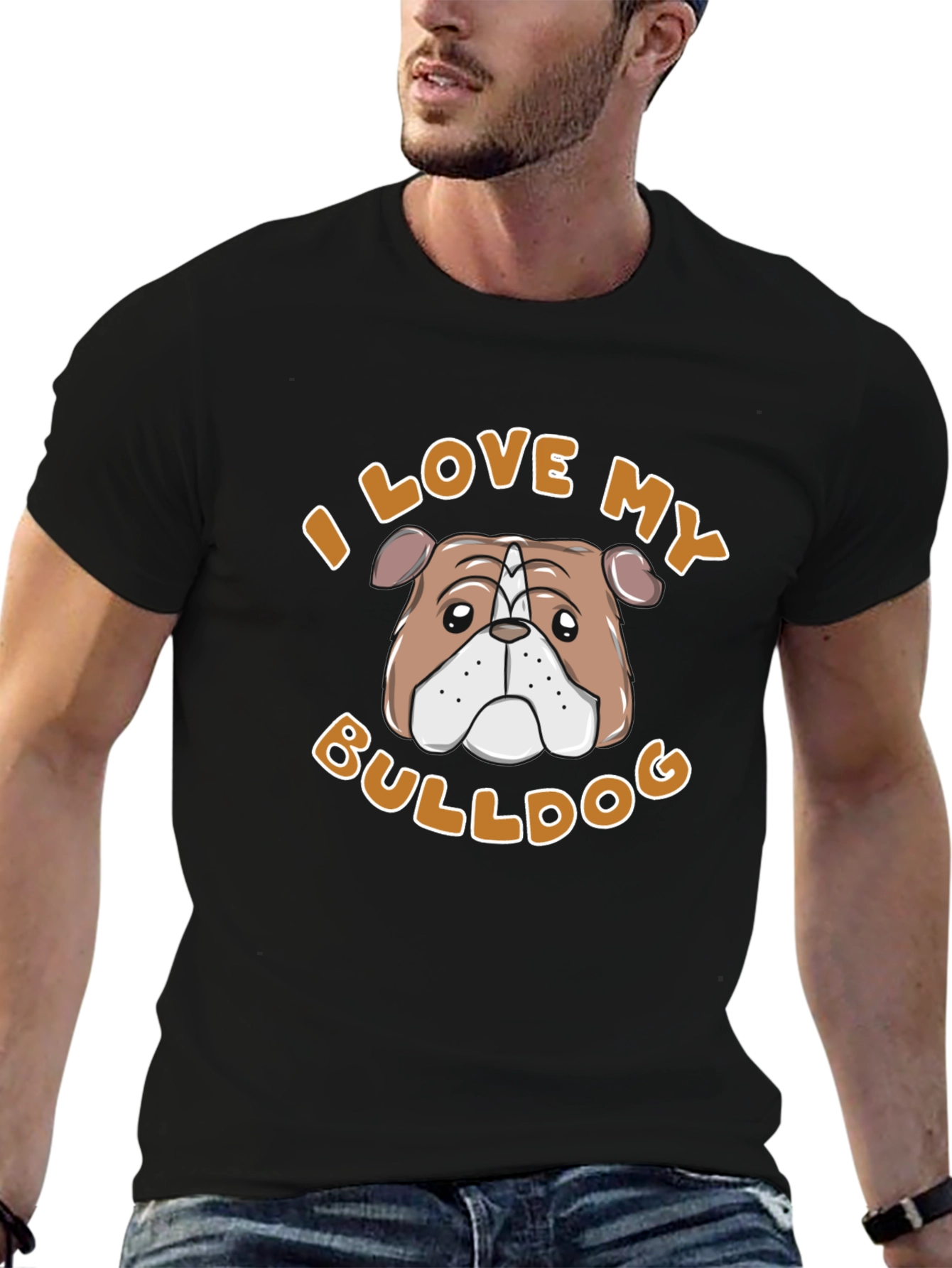 I Love My Bulldog Graphic Tee