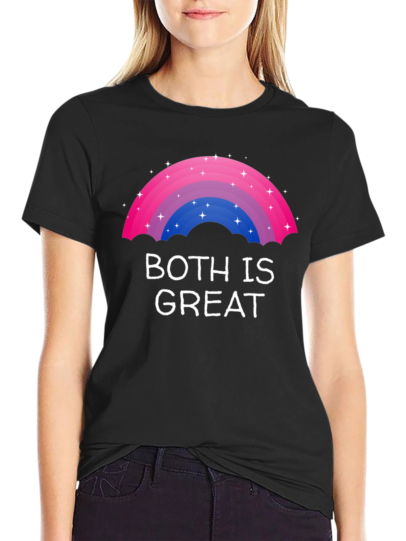 Bisexual Pride Rainbow T-Shirt - Both Is Great
