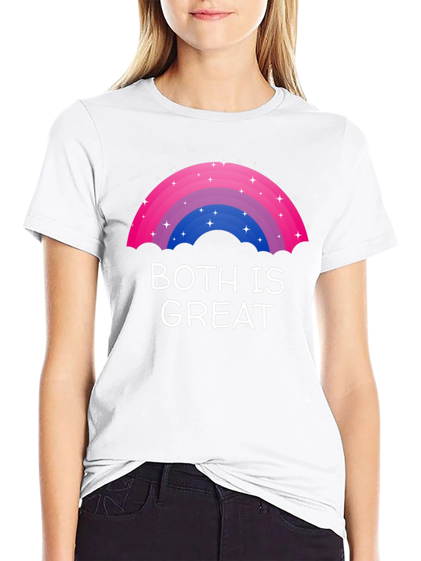 Bisexual Pride Rainbow T-Shirt - Both Is Great