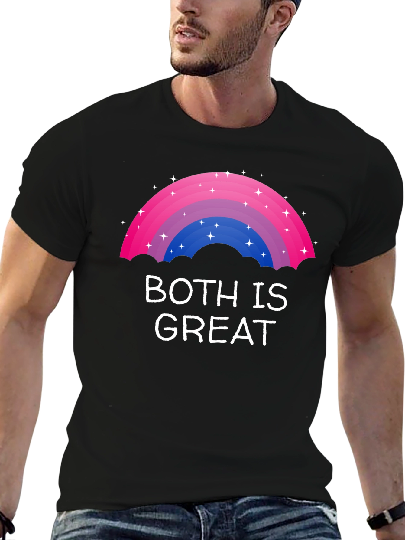 Bisexual Pride Rainbow T-Shirt - Both Is Great