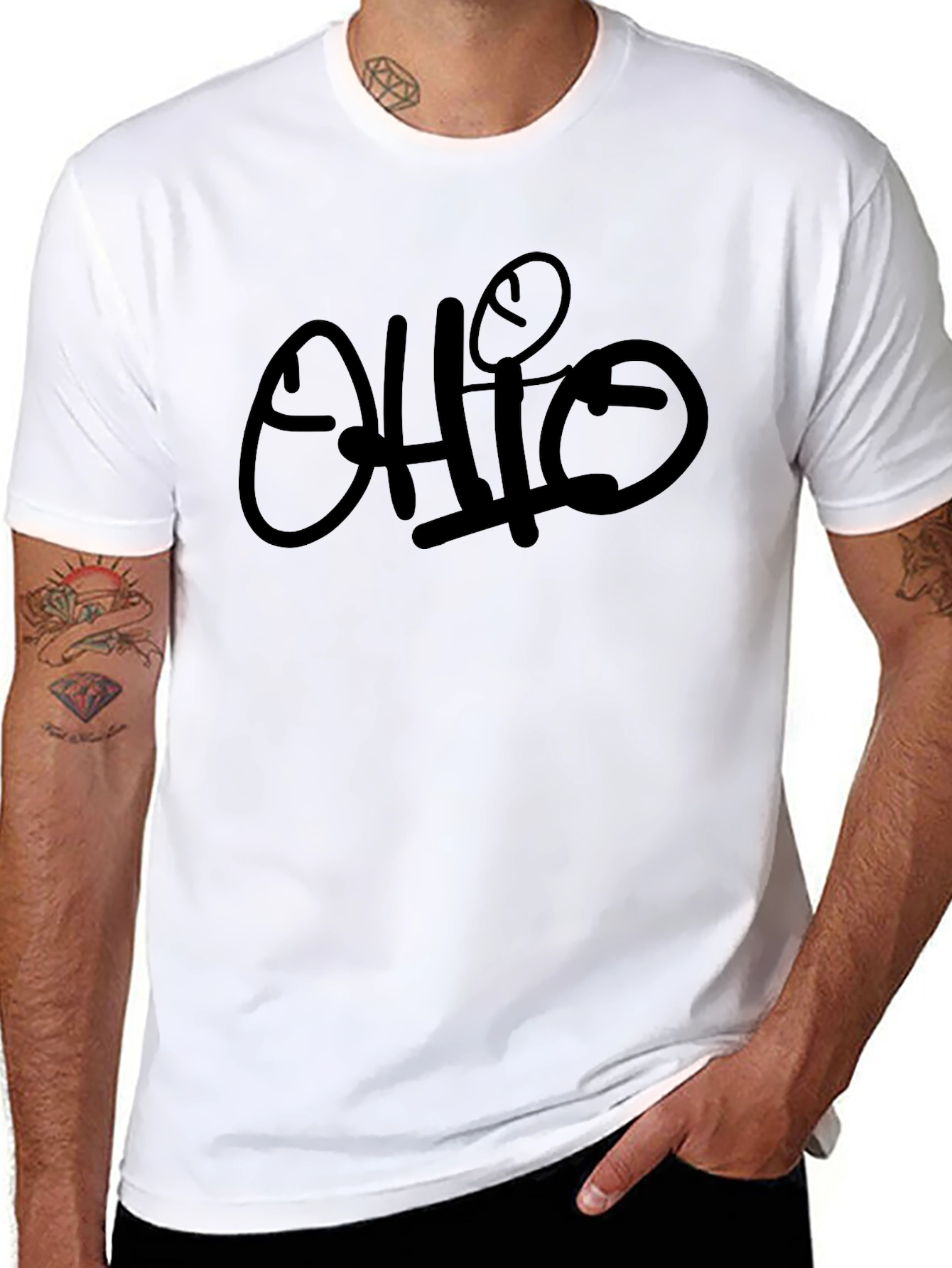 Ohio Graphic Print Black T-Shirt