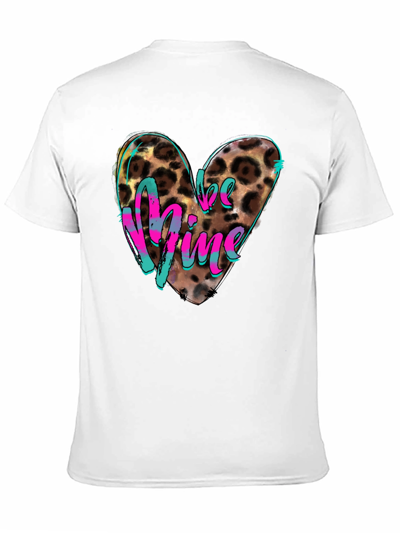 Leopard Heart Be Mine Graphic T-Shirt
