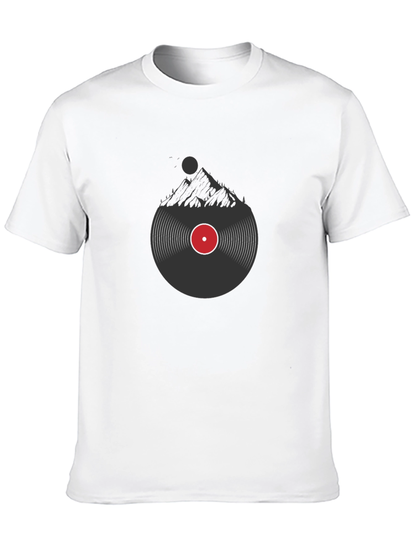 Mountain Vinyl Record Graphic T-Shirt