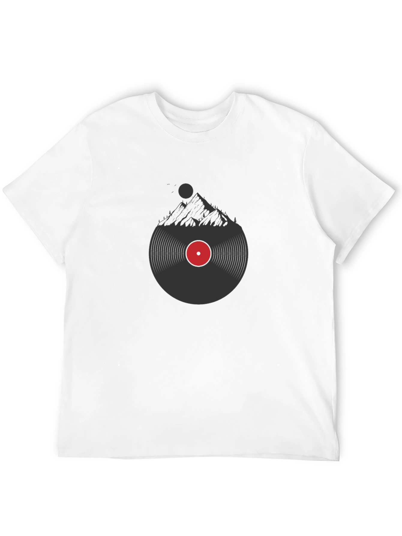 Mountain Vinyl Record Graphic T-Shirt