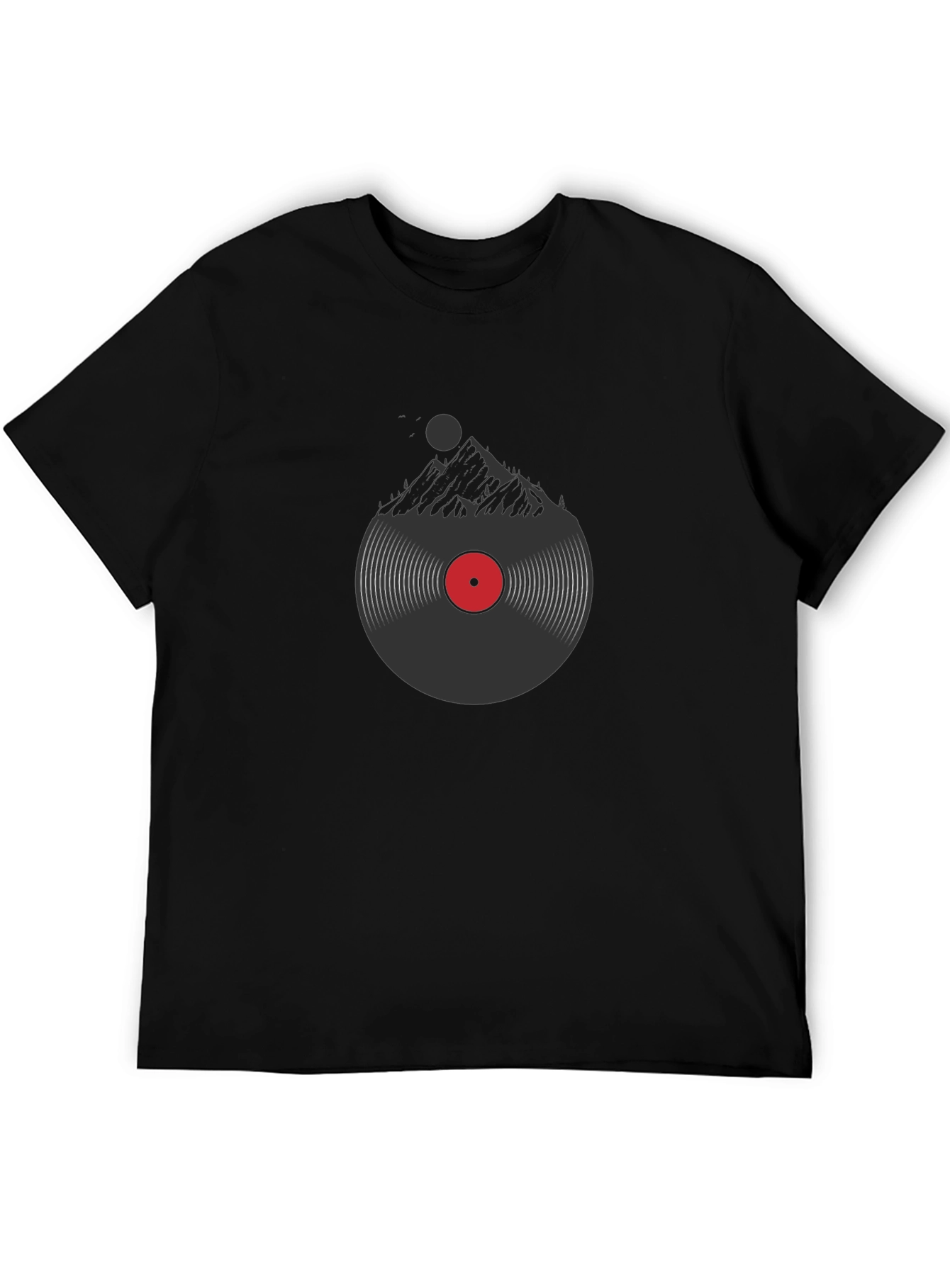 Mountain Vinyl Record Graphic T-Shirt