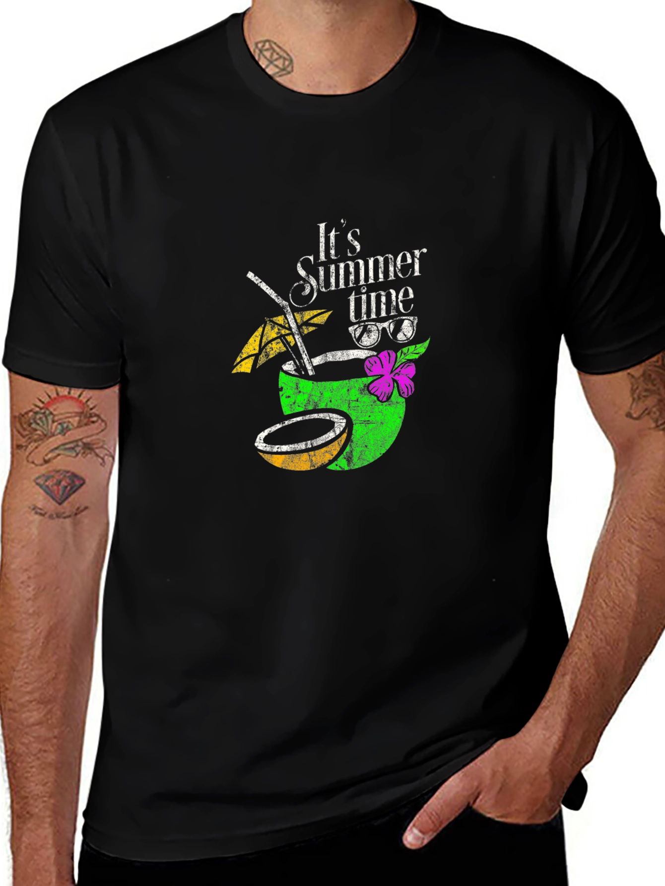 Its Summer Time Graphic Tee - Black T-Shirt