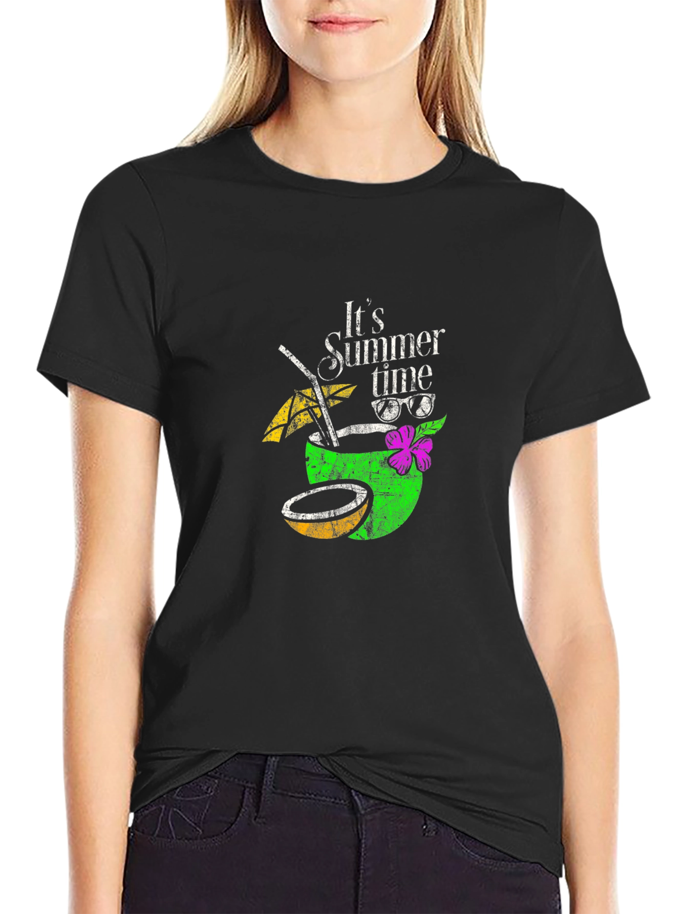 Its Summer Time Graphic Tee - Black T-Shirt