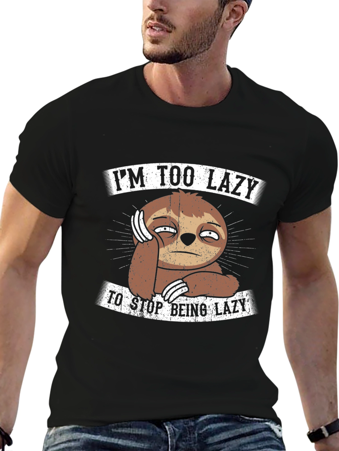 Im Too Lazy Sloth Graphic T-Shirt
