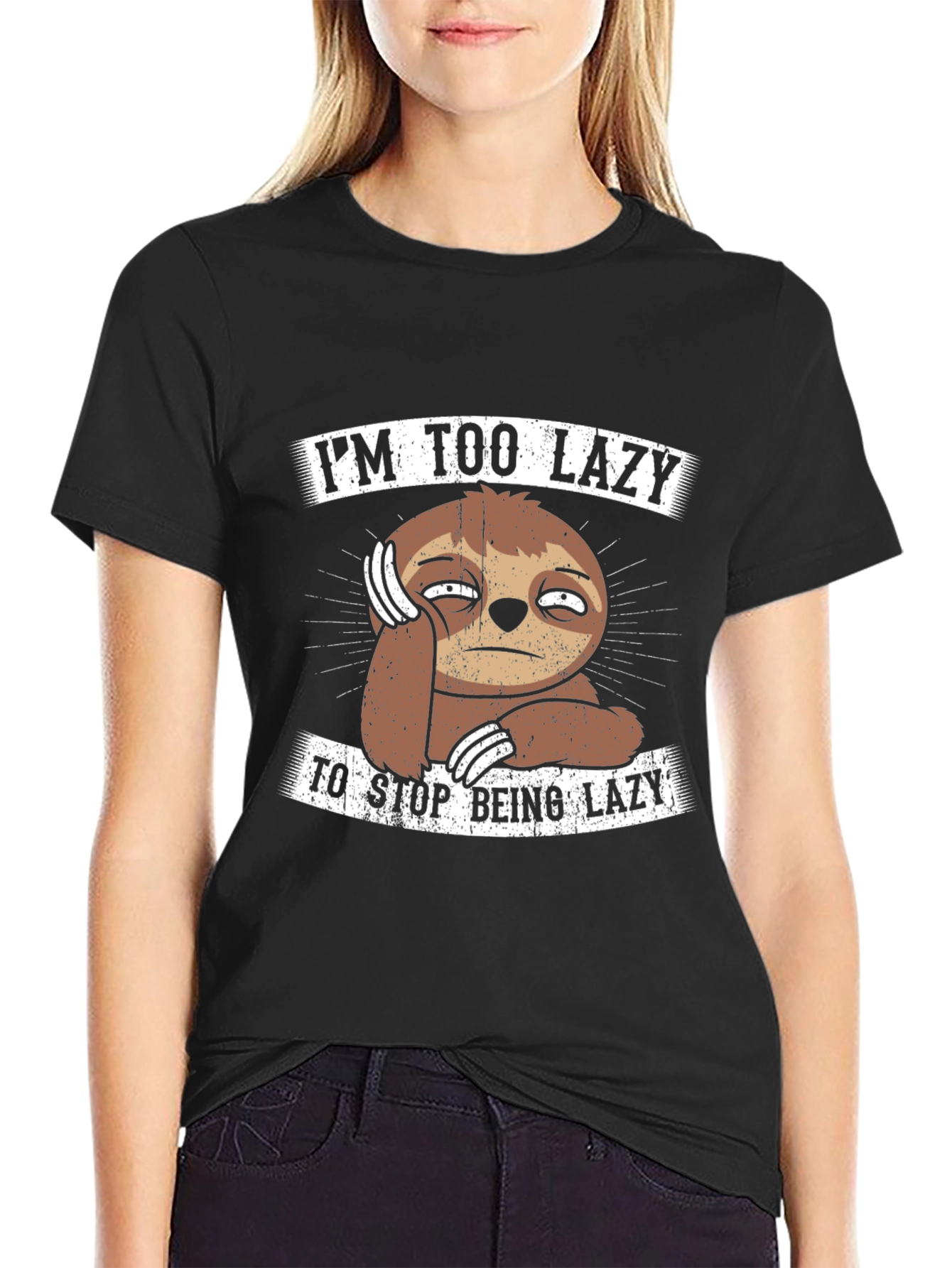 Im Too Lazy Sloth Graphic T-Shirt