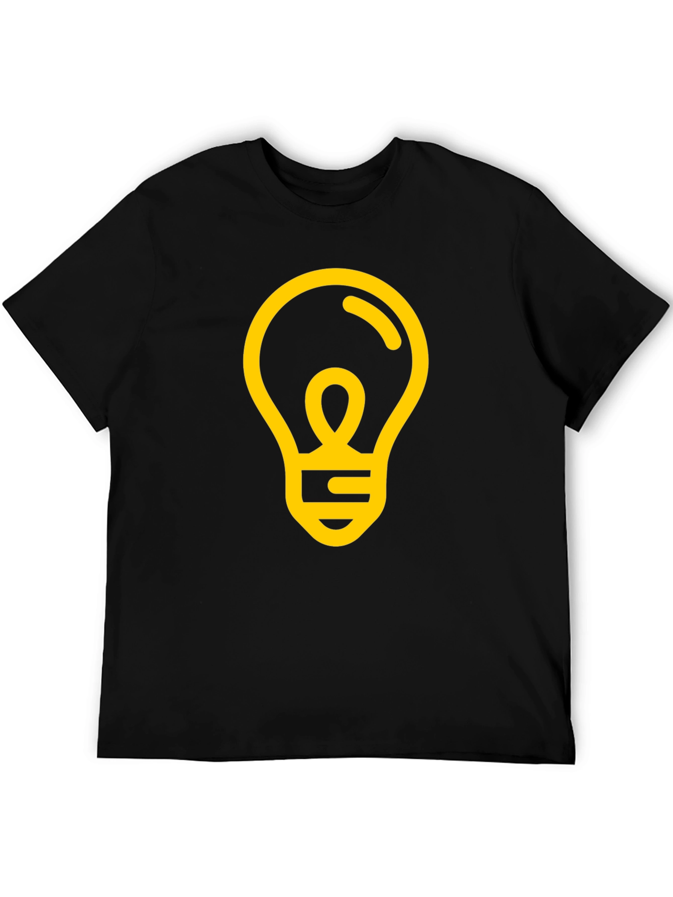 Idea Light Bulb Graphic Tee - Black