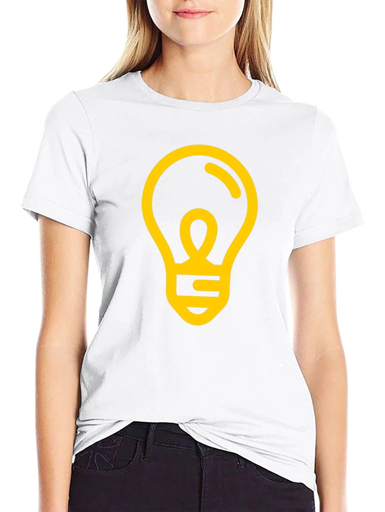 Idea Light Bulb Graphic Tee - Black