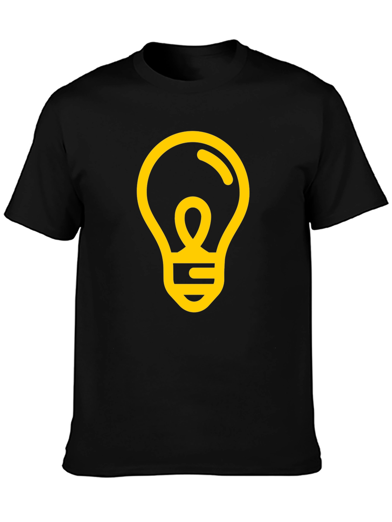 Idea Light Bulb Graphic Tee - Black