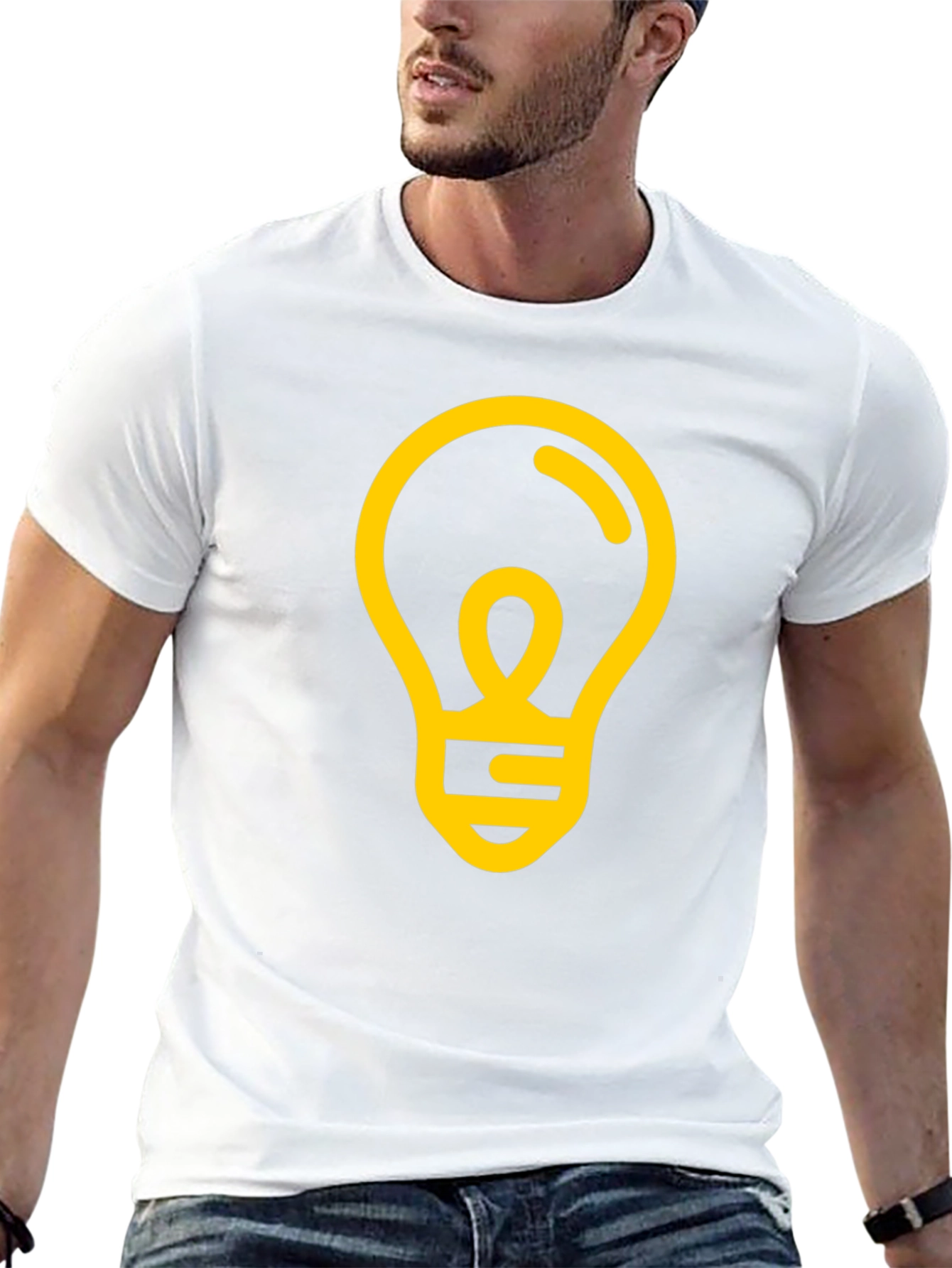 Idea Light Bulb Graphic Tee - Black