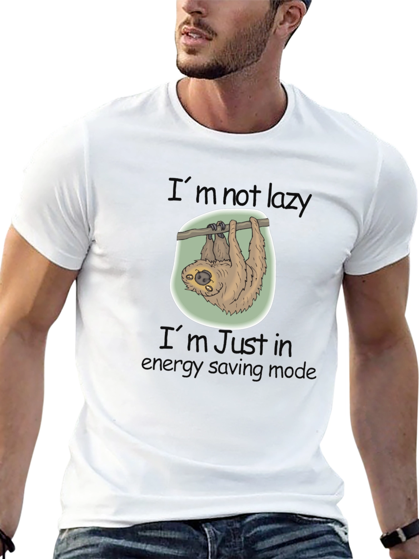 Sloth Energy Saving Mode Graphic T-Shirt