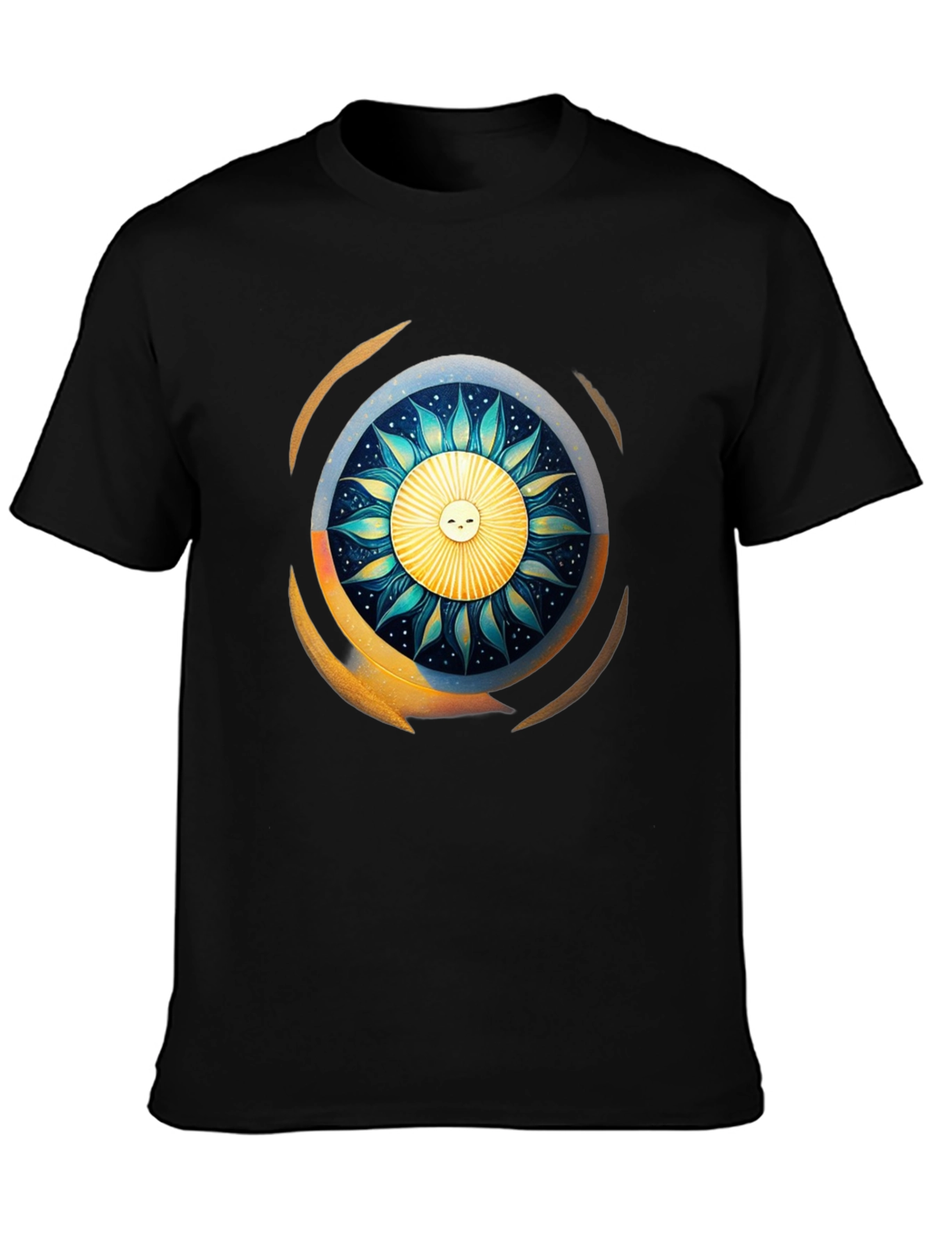 Sun & Moon Graphic T-Shirt - Celestial Design