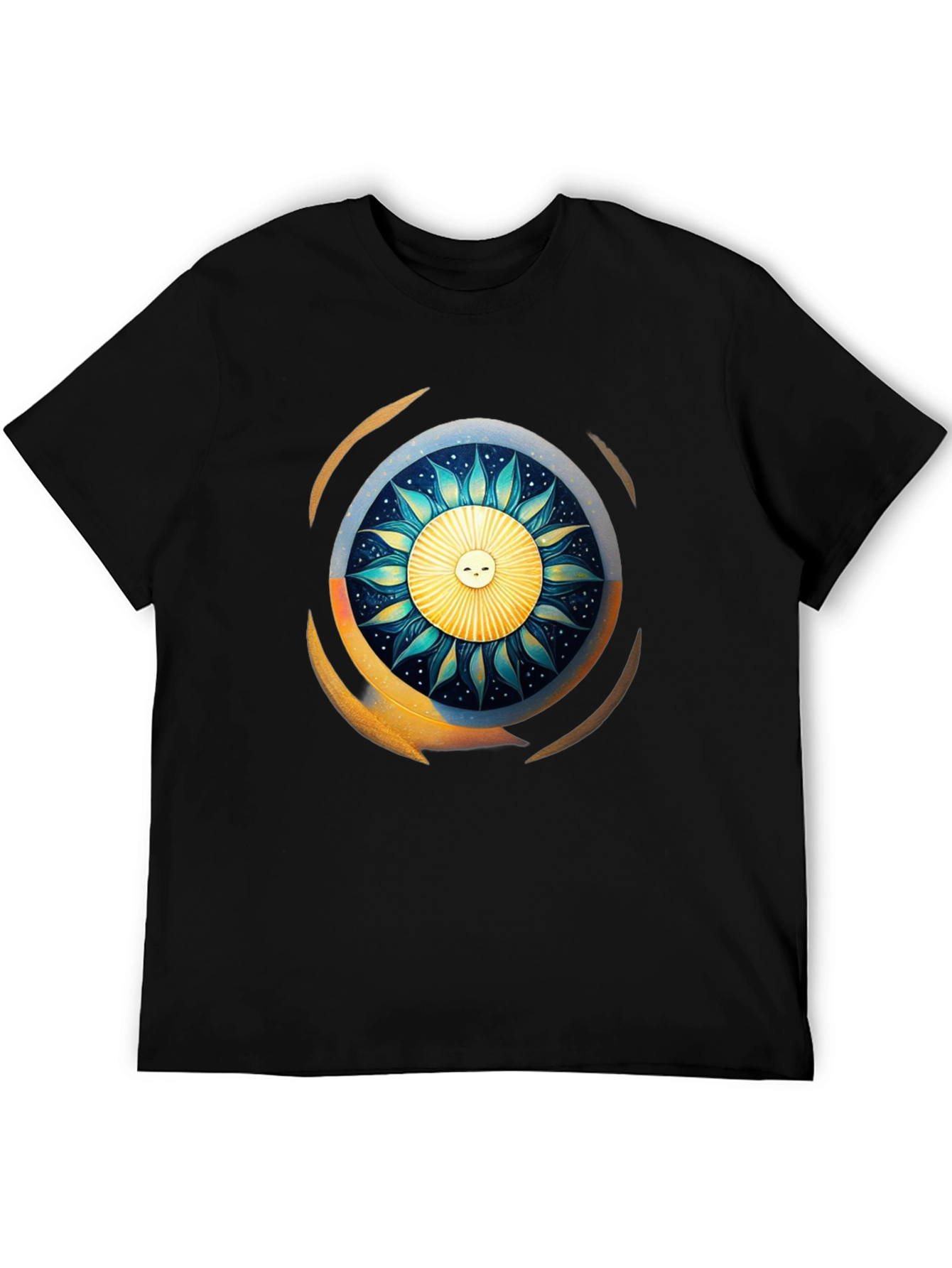 Sun & Moon Graphic T-Shirt - Celestial Design