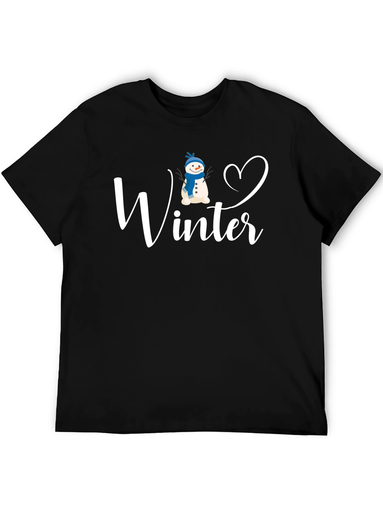 Winter Love Snowman Graphic T-Shirt