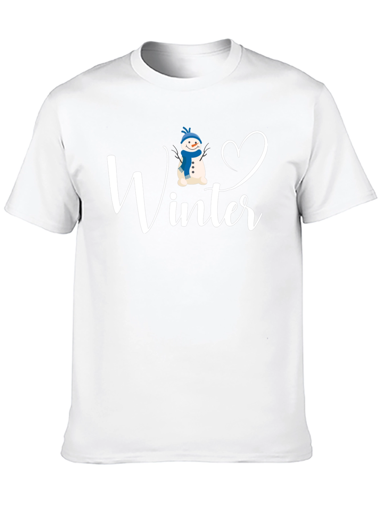 Winter Love Snowman Graphic T-Shirt