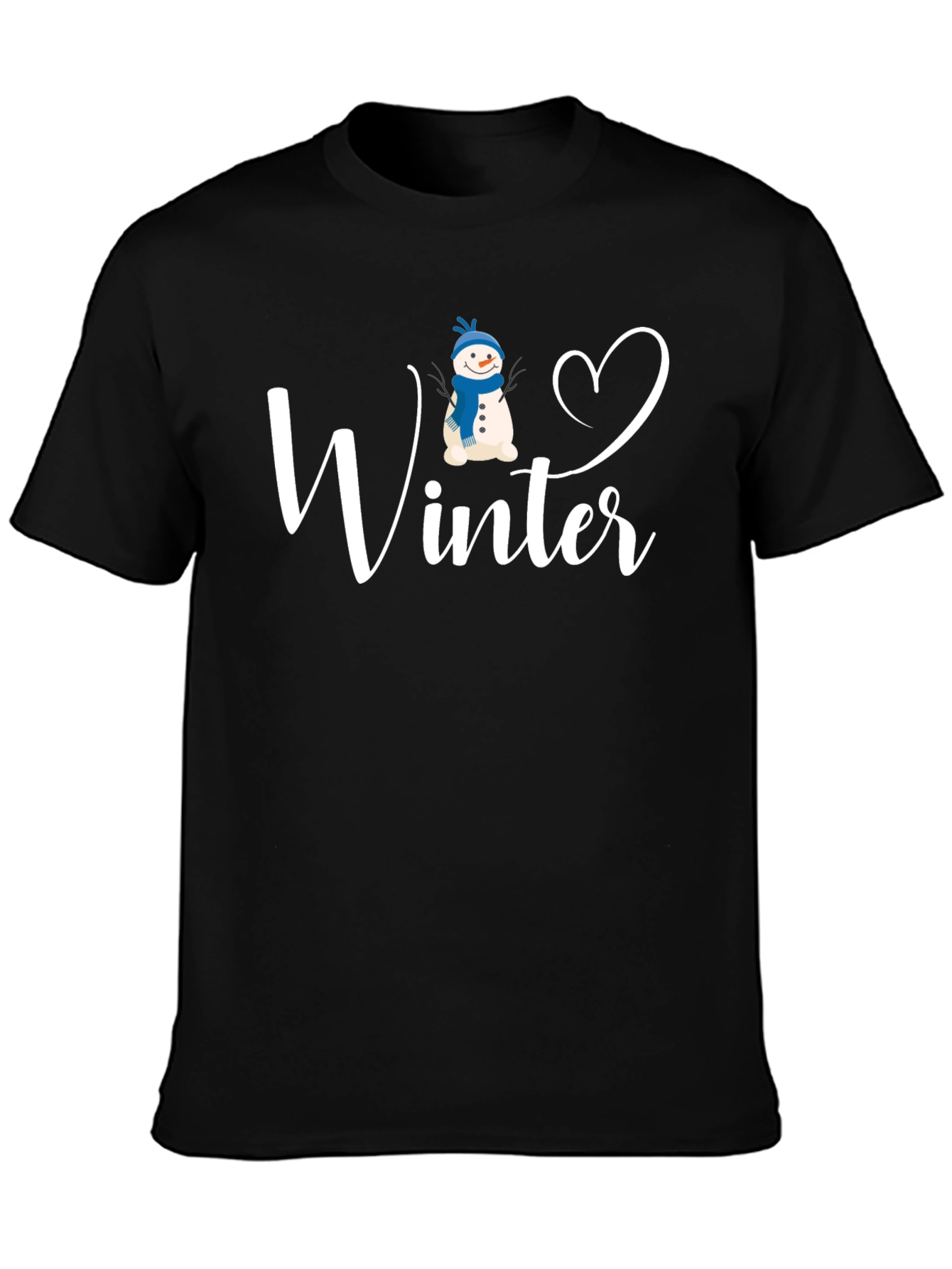 Winter Love Snowman Graphic T-Shirt