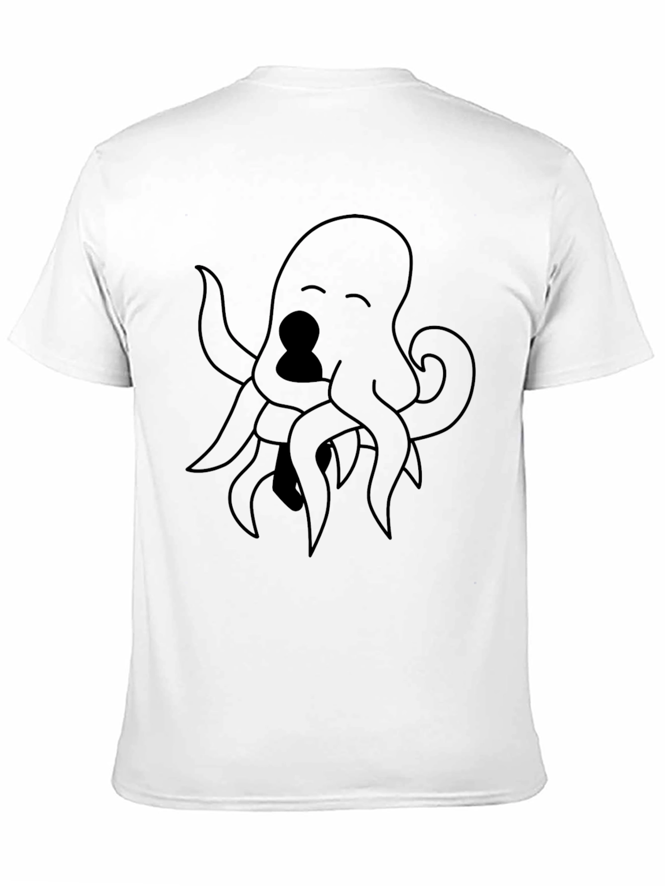 Octopus Graphic Tee - Black Cotton Blend Casual Style
