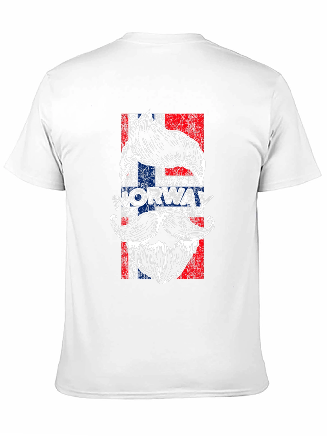 Norway Flag Beard Graphic T-Shirt