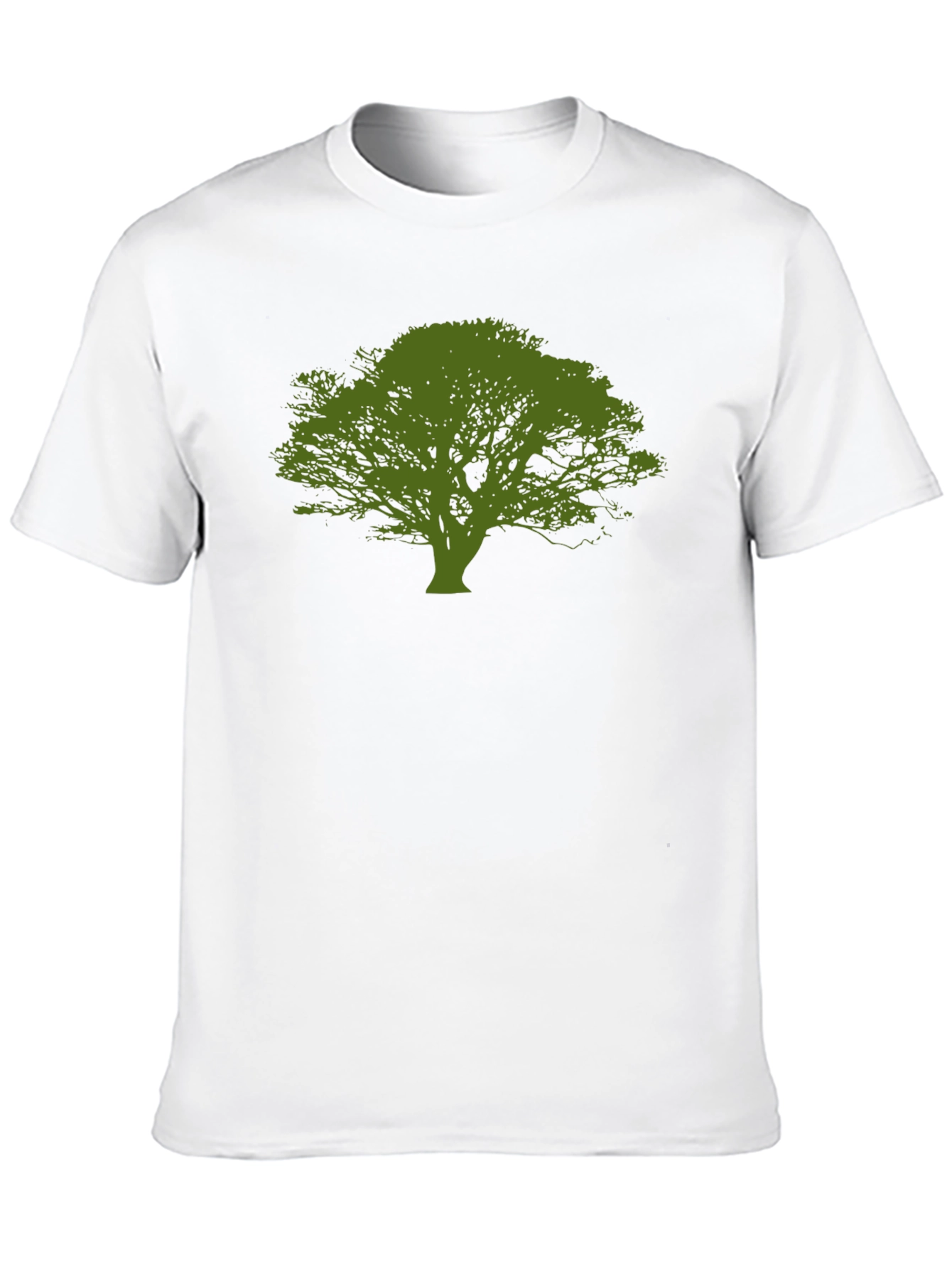Green Tree Graphic Black T-Shirt