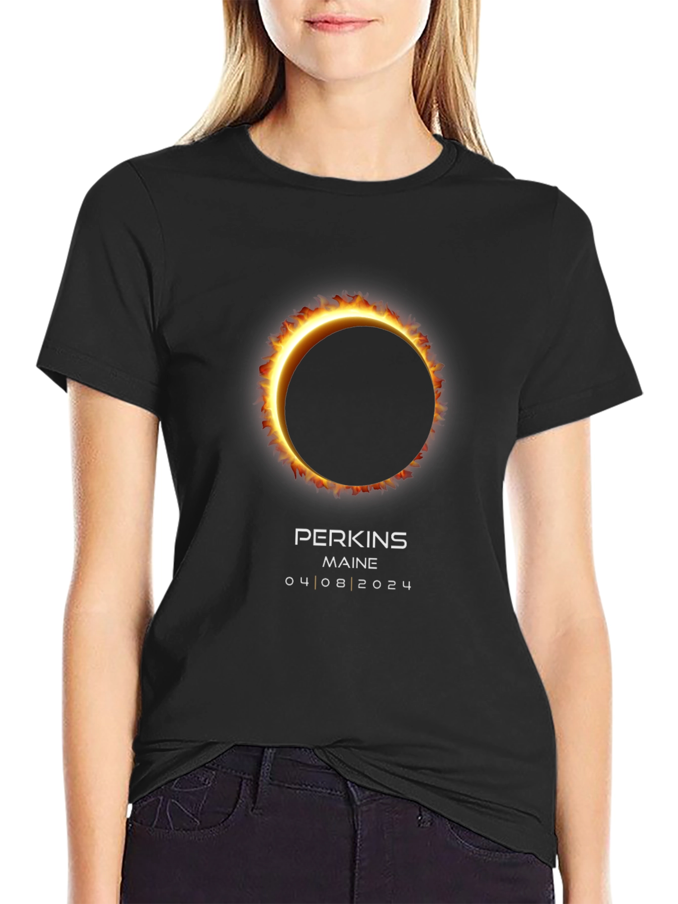 Perkins Maine Eclipse 2024 T-Shirt