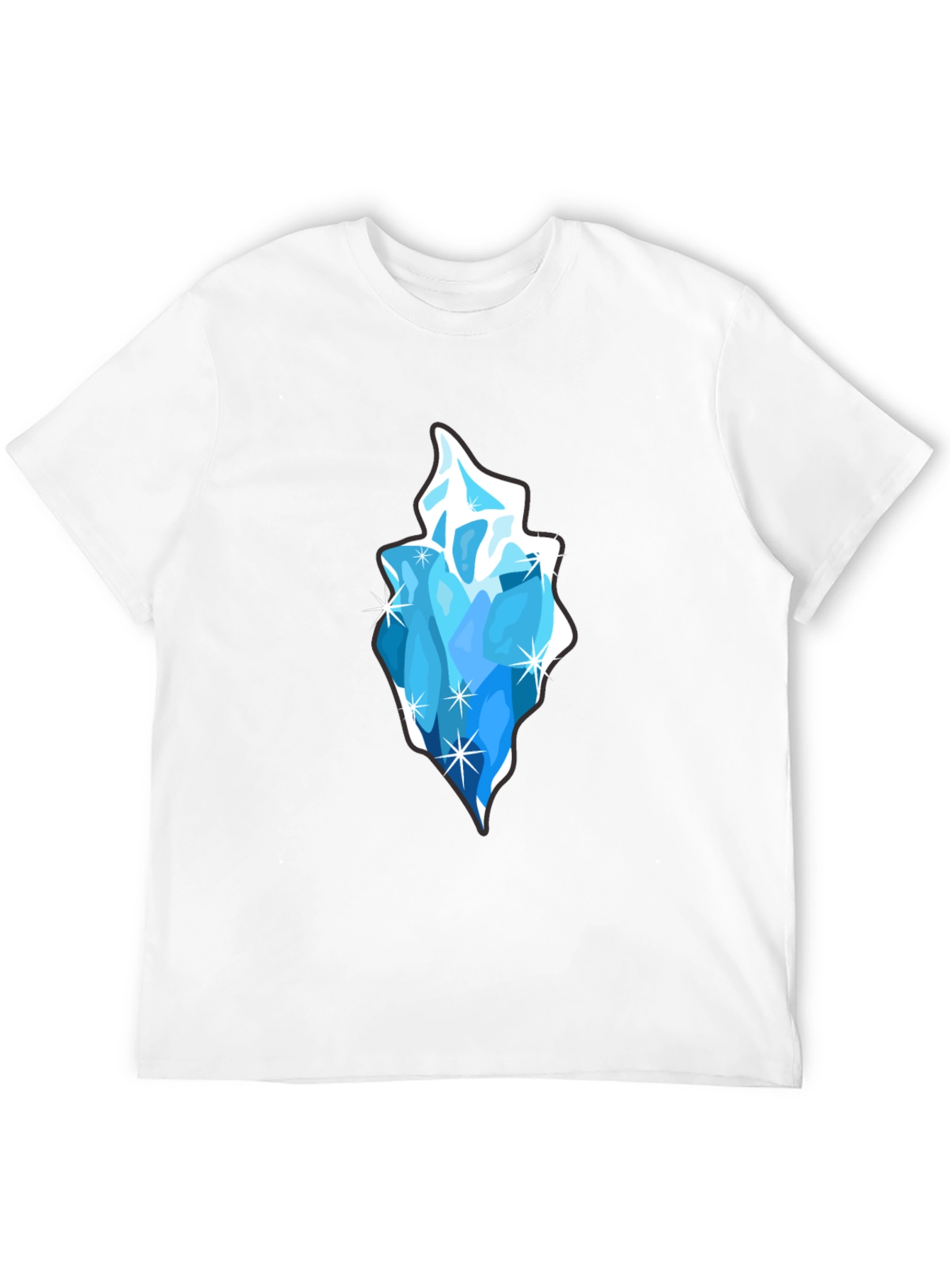 Ice Crystal Graphic Black T-Shirt