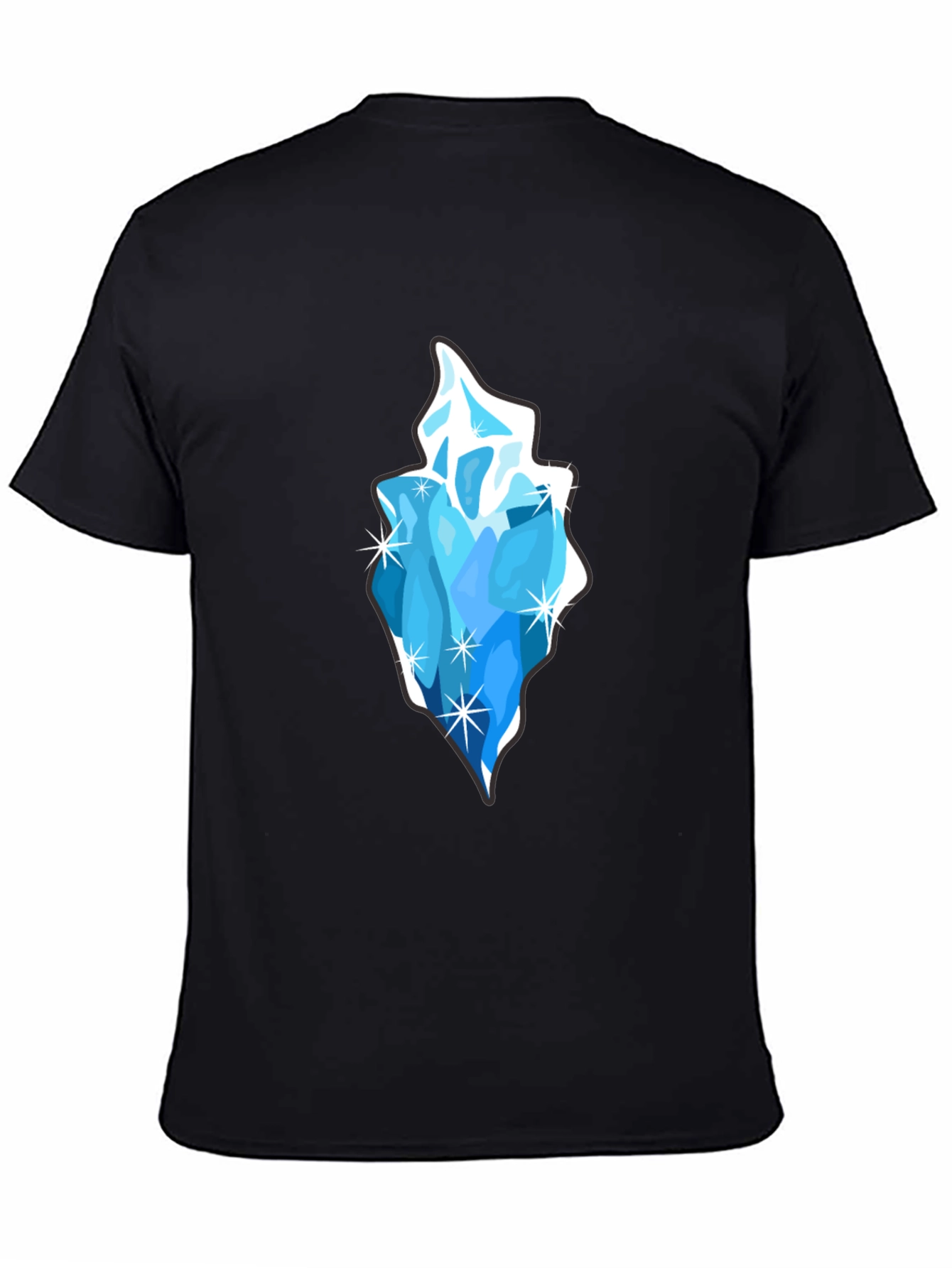 Ice Crystal Graphic Black T-Shirt