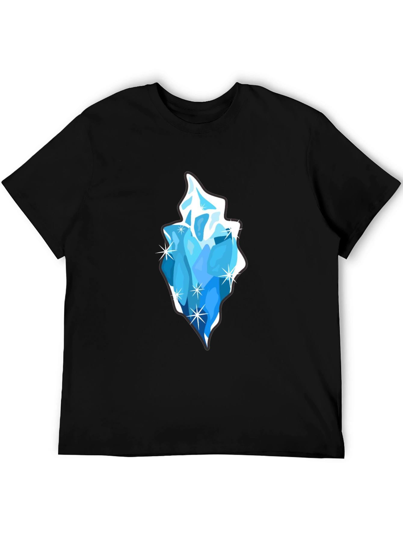 Ice Crystal Graphic Black T-Shirt