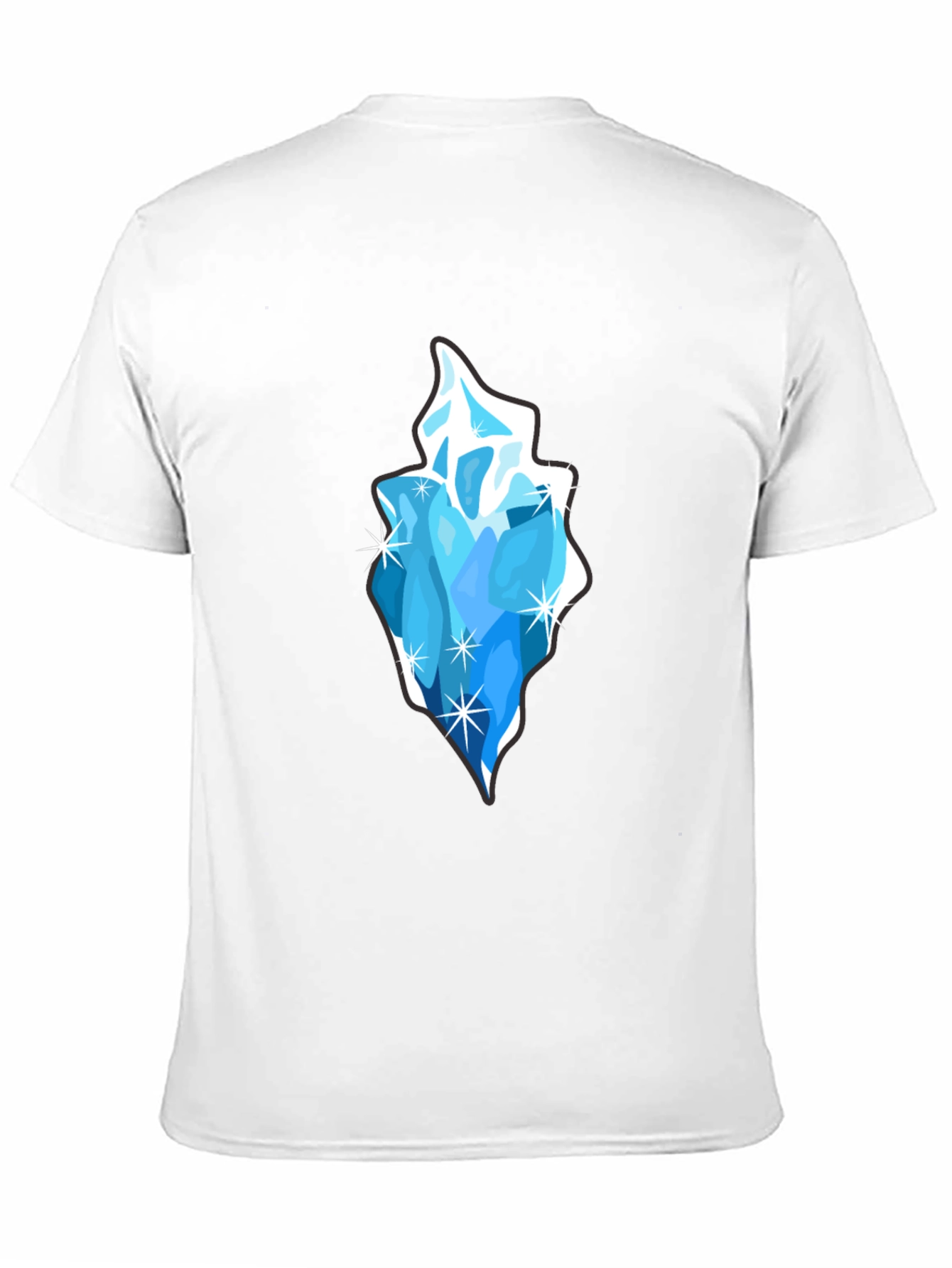 Ice Crystal Graphic Black T-Shirt