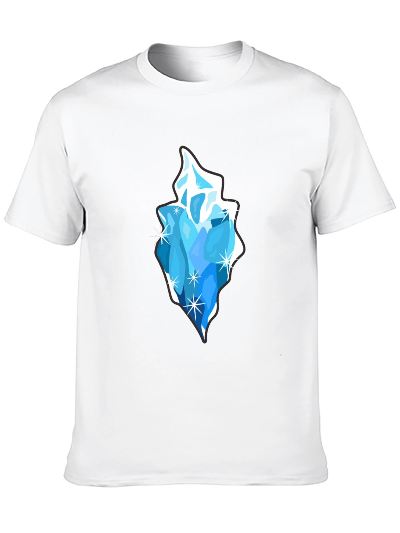 Ice Crystal Graphic Black T-Shirt