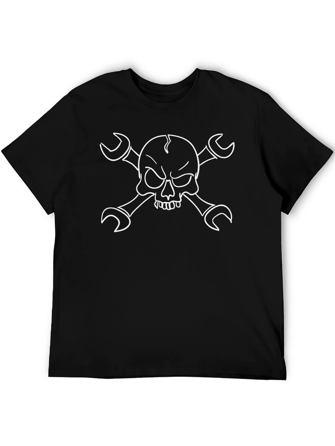 Skull & Wrenches Graphic Tee - Mechanic Humor