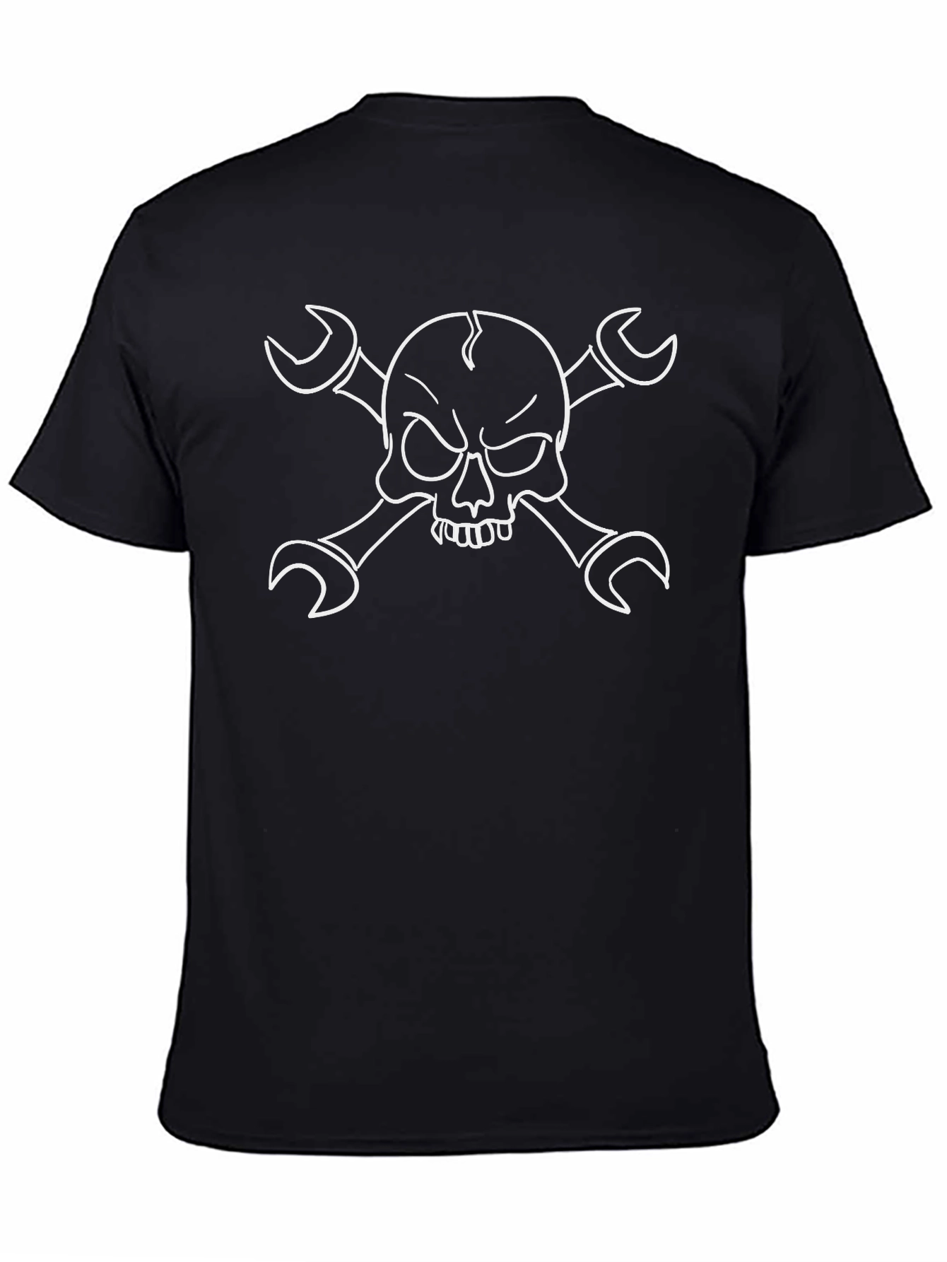 Skull & Wrenches Graphic Tee - Mechanic Humor