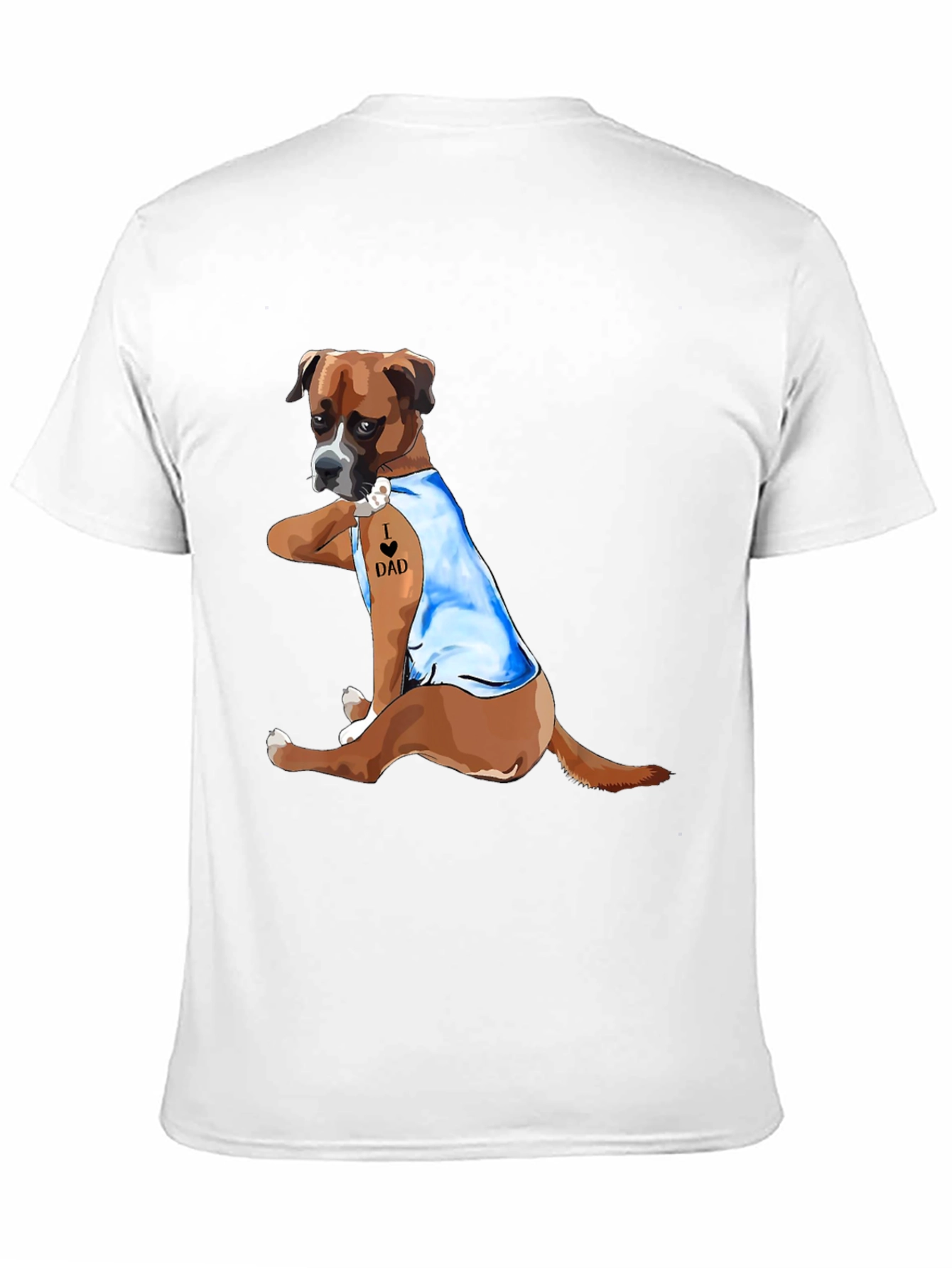 I Love Dad Dog Graphic Tee - Black