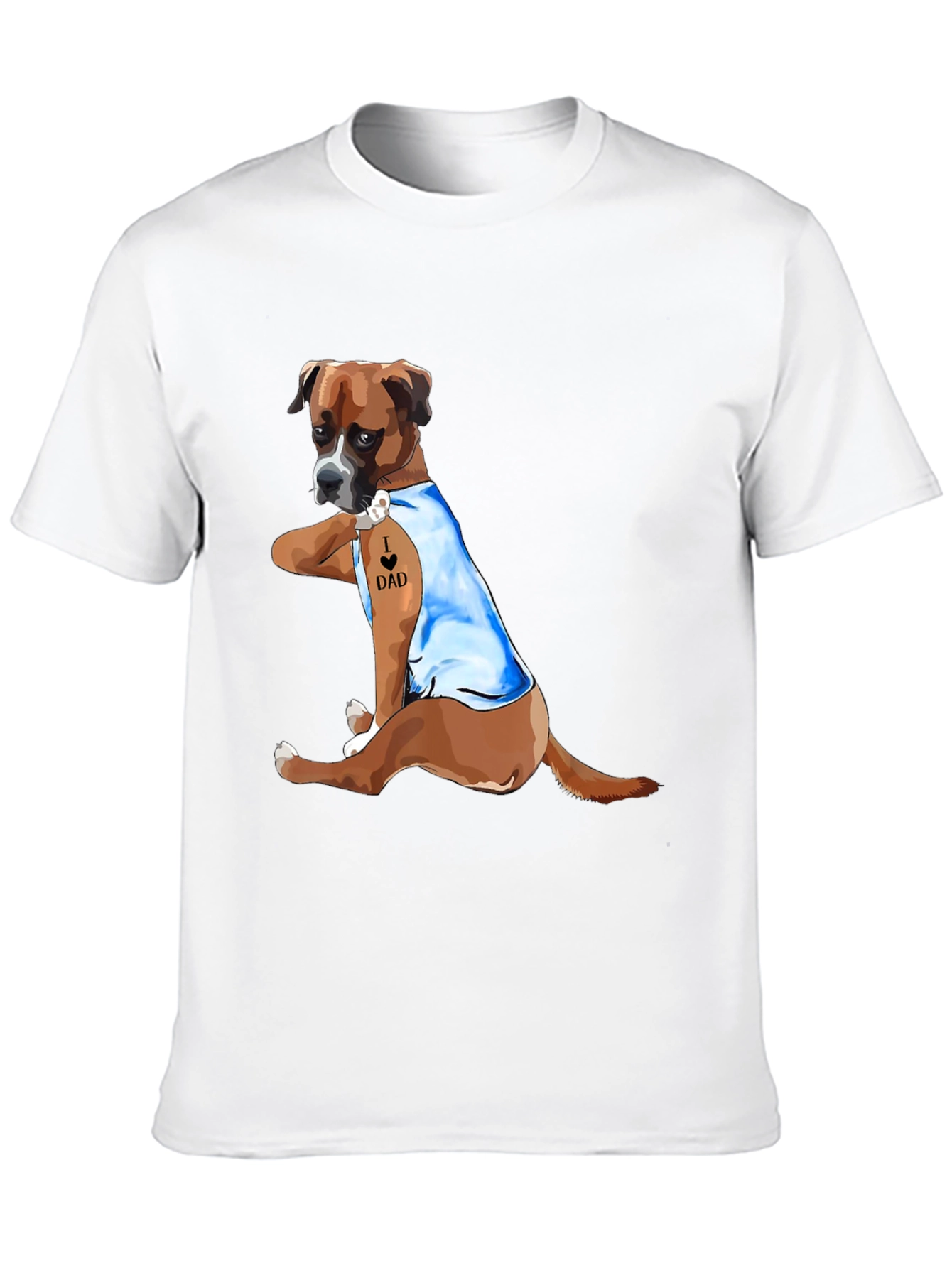I Love Dad Dog Graphic Tee - Black