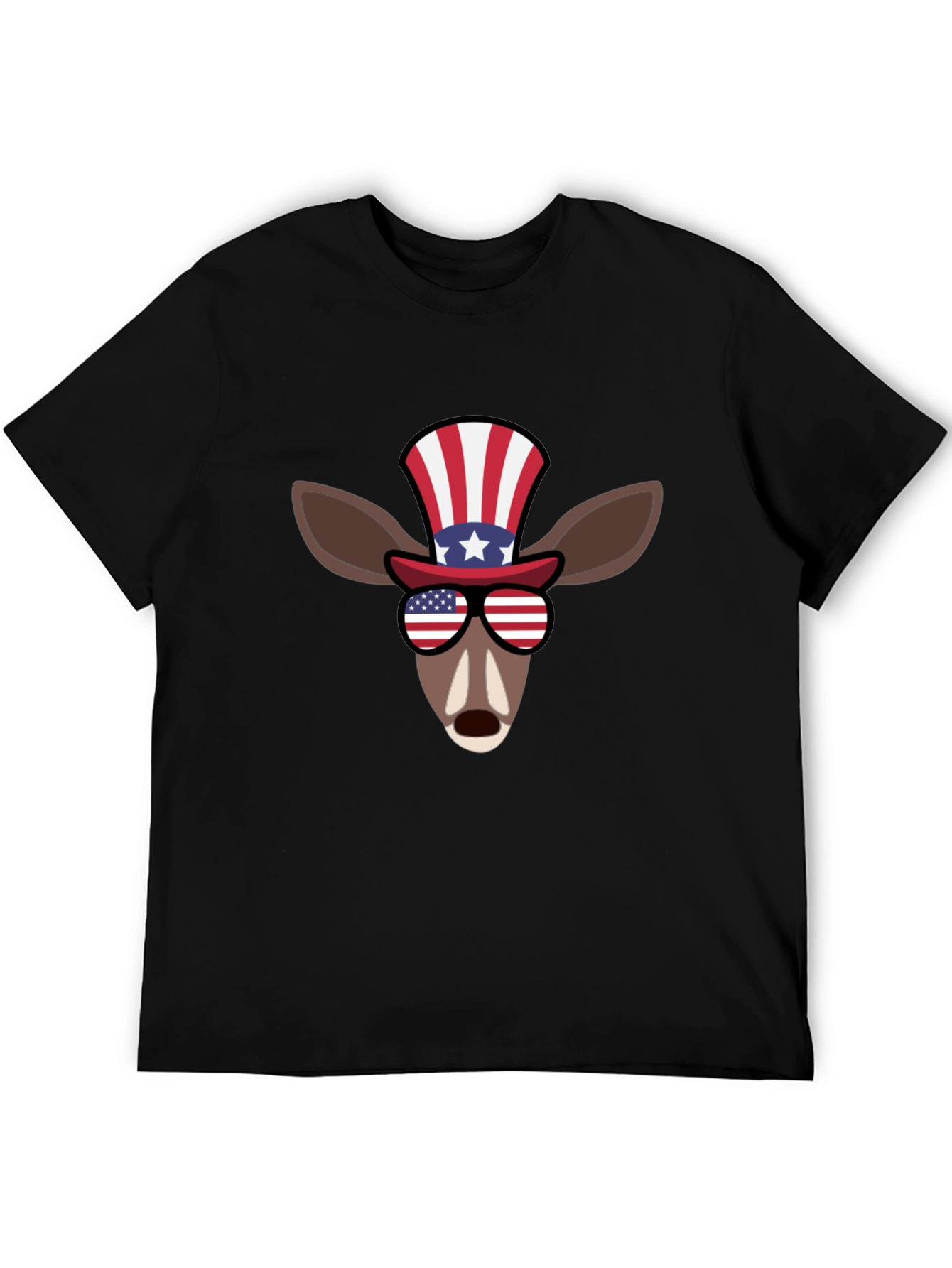 Patriotic Deer Graphic T-Shirt