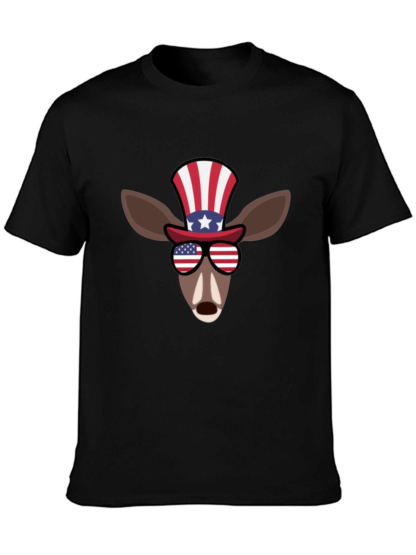 Patriotic Deer Graphic T-Shirt