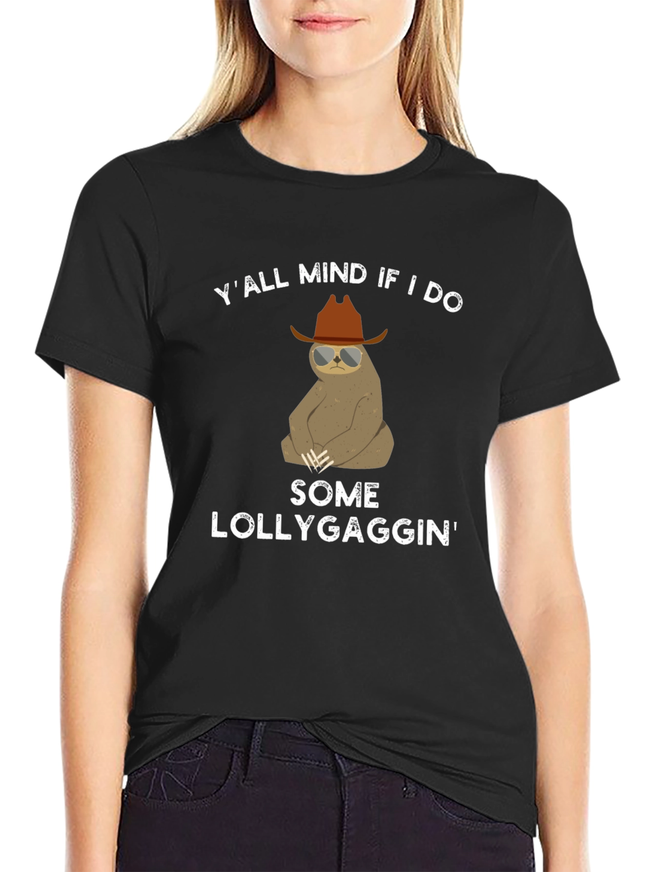 Funny Sloth Lollygaggin Graphic T-Shirt