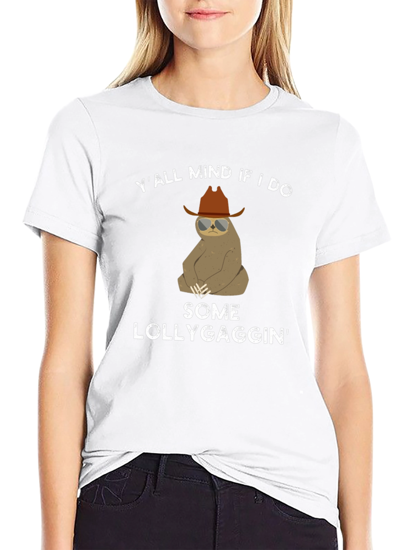 Funny Sloth Lollygaggin Graphic T-Shirt