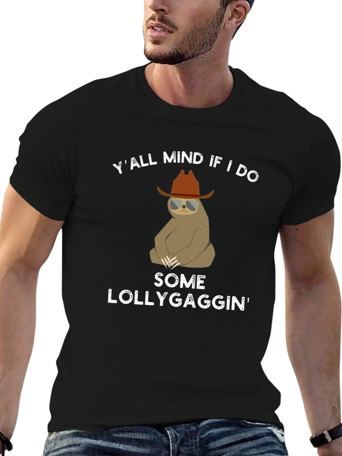 Funny Sloth Lollygaggin Graphic T-Shirt